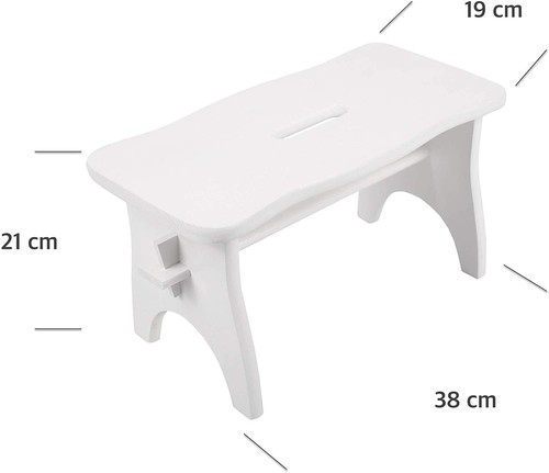 Creative Deco Holz Hocker | 39 x 18 x 21 cm | Tritthocker Holzbank | 5 Farben - Bild 9 von 35