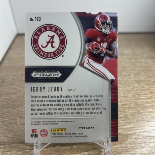 2020 Panini Prizm Draft Picks Jerry Jeudy Silver Rookie RC #103 Alabama - Bild 2 von 2