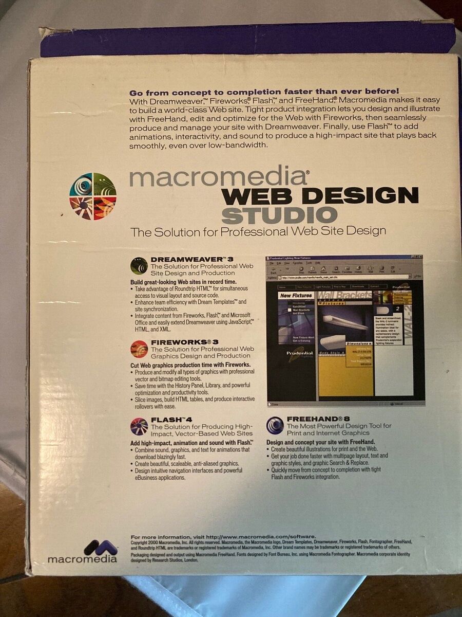 MACROMEDIA WEB DESIGN STUDIO 4 Mac inc:Dreamweaver MACROMEDIA WEB DESIGN STUDIO 4 Mac inc:Dreamweaver