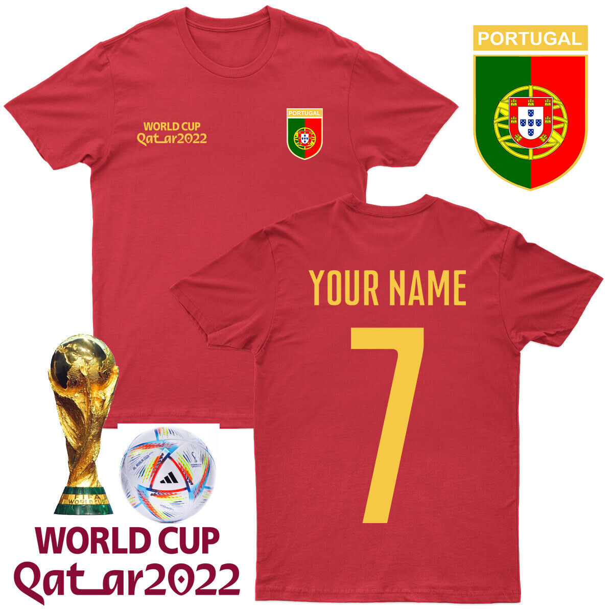 World Cup 2022 Portugal Football T Shirt Portugal Football T-Shirt