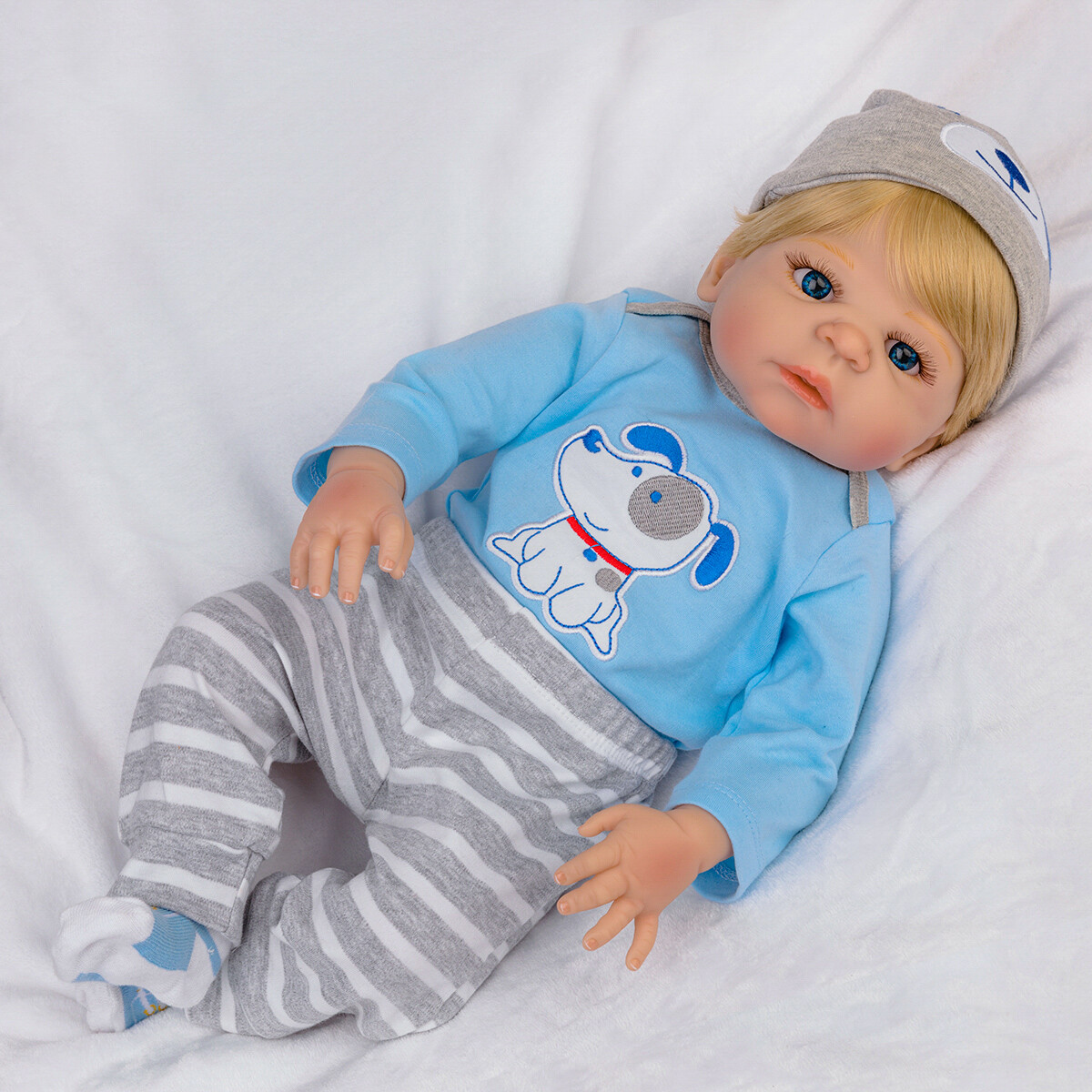 Realistic Reborn Boy Doll Full Body Vinyl Silicone Dolls Toddler Baby Xmas Gift