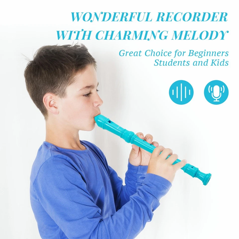 8Hole Plastic Soprano Recorder for Kid Beginner German Fingering Flute Recorder - Image 2 of 4