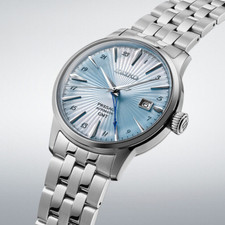 SEIKO PRESAGE SARY241 Cocktail Time Automatic GMT Watch Light Blue Dial 40.5mm