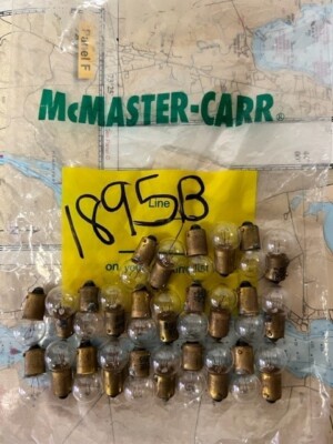 McMaster Carr pack of 26 #1895B Miniature Light Bulb, Bayonet Base.