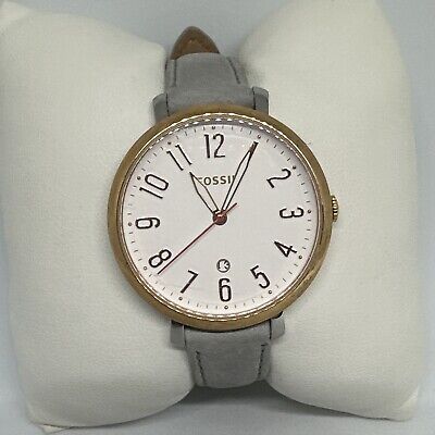 Fossil Jacqueline ES4032 Women Gray Leather Strap Analog Fossil Jacqueline ES4032 Women Gray Leather Strap Analog