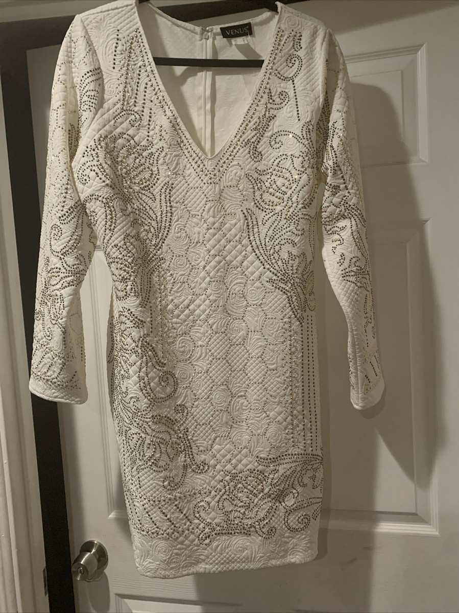 winter white bodycon dress VENUS Long Sleeve Embellished 'Winter Wonderland' Gold & 16 ASOS DESIGN Curve embellished DARK BROWN LEATHER:26174640 Color:Smoky-blue fall and winter Machine