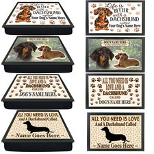Dachshund Personalised Laptray Customised Sausage Dog Lap Tray Choice of Designs