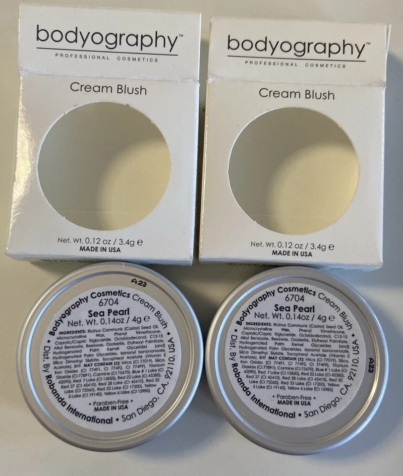 (2) PACOTE! BODYOGRAPHY ( 6704 SEA PEARL ) CREME/CREME BLUSH - 0,14 OZ/4G - Imagem 4 de 4