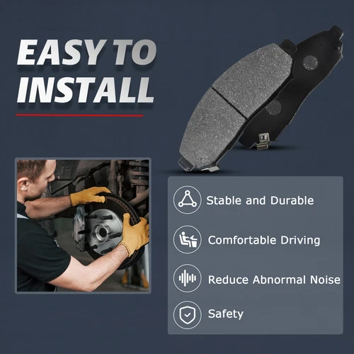 Front Ceramic Brake Pads for 2005 - 2010 Dodge Dakota Aspen 2011 - 2018 Ram 1500 - Picture 6 of 6