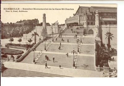 CPA MARSEILLE (13 ) Monumentale Treppe des Bahnhofs ST CHARLES