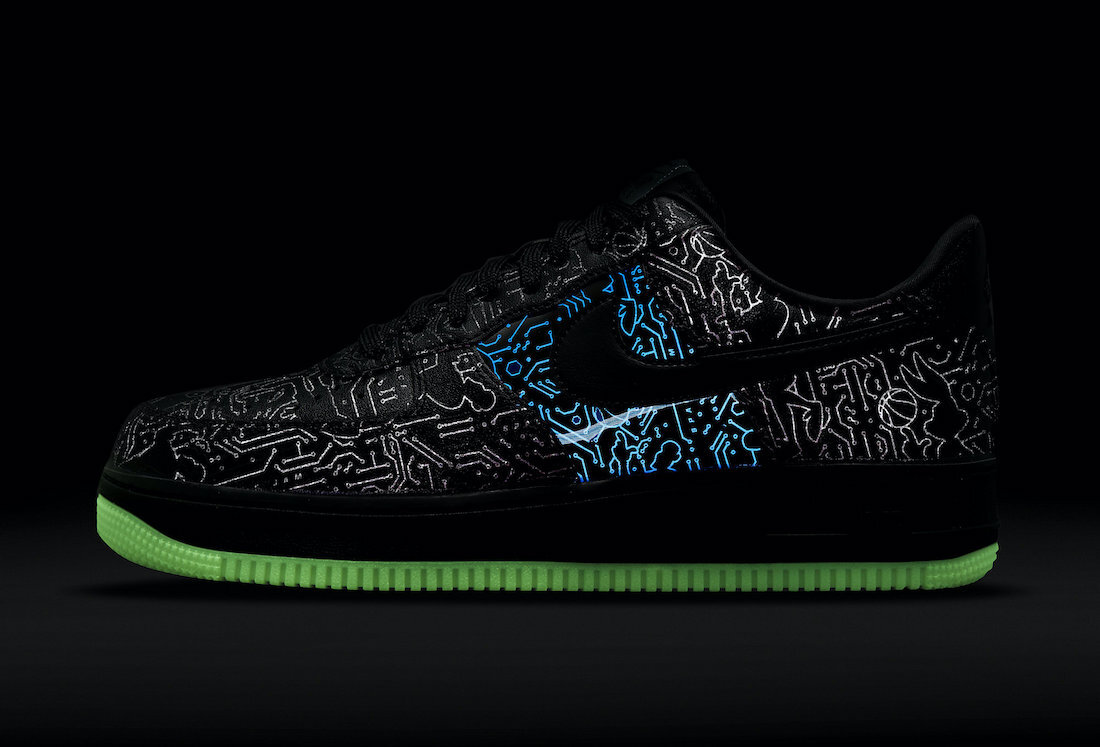 nike air force 1 computer chip space jam
