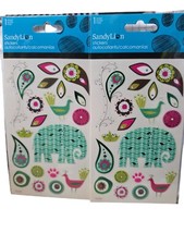 2 X Sandylion Henna Stickers  Boho Artsy Scrapbooking Arts  Crafts Projects