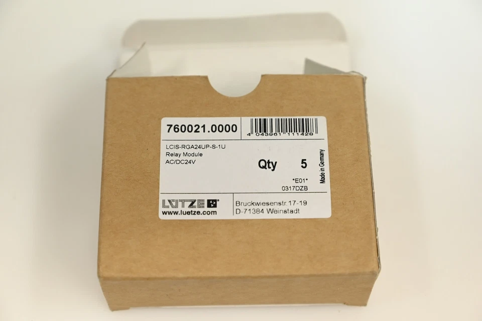 Lutze 760021.0000 LCIS Mechanical Relay Module LCIS-RGA24UP-S-1U, PK 5 - Image 3 of 4