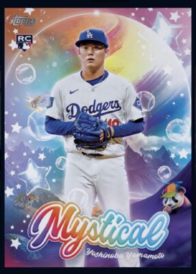 2024 TOPPS Chrome Update Mystical Rookie - YOSHINOBU YAMAMOTO (Bunt Dlgital card