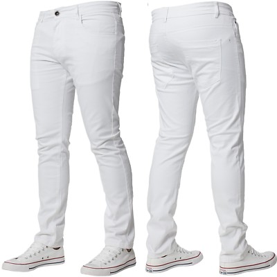 Kruze Chinohose Herren Baumwolle Stretch Freizeit Slim Chino Hose UK Bundgrößen
