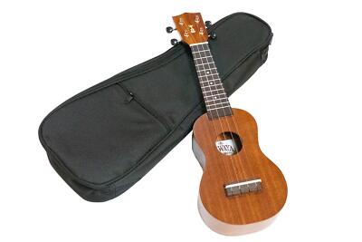 Domestically inspected [KIWAYA] Baby size ukulele U-Trip 01 with soft case Mahog
