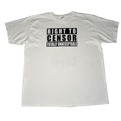 VTG Right To Censor WWF T Shirt 2XL Stevie Richards Val Venis Goodfather Rare