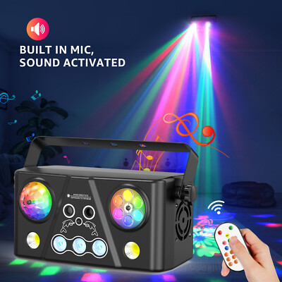 LED Laser Projektor RGB 5in1 Discokugel DMX RGB Partylicht mit Fernbedienung