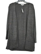 Madewell Womens Donegal Kent Cardigan Sweater Ribbed Gray Wool Blend NWT 98