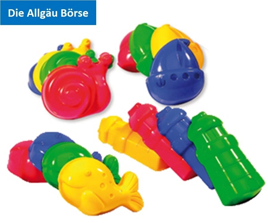 Spielstabil 7411 4er Set Sandförmchen Ocean classic Sandkasten Sandspielzeug Neu