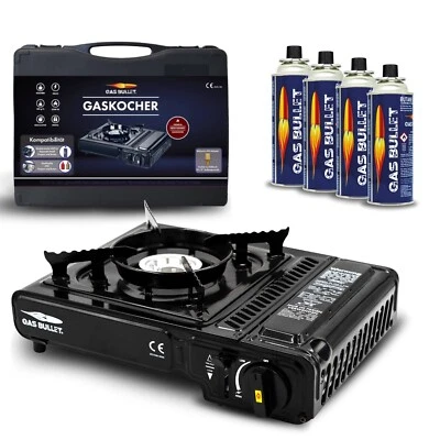 Gas Bullet ® Gaskocher Piezo Connect | für Ventil- und Schraubkartuschen