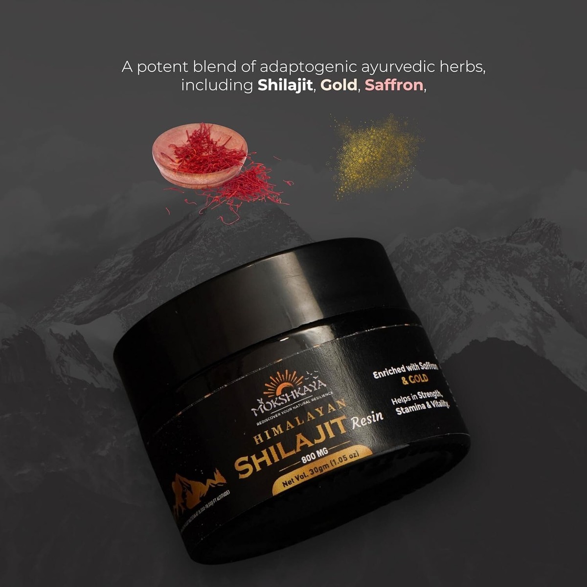 Shilajit Bio Pur Himalaya - 20g (66 Portions) | Énergie, Endurance & Soutien Immunitaire - Bhumija