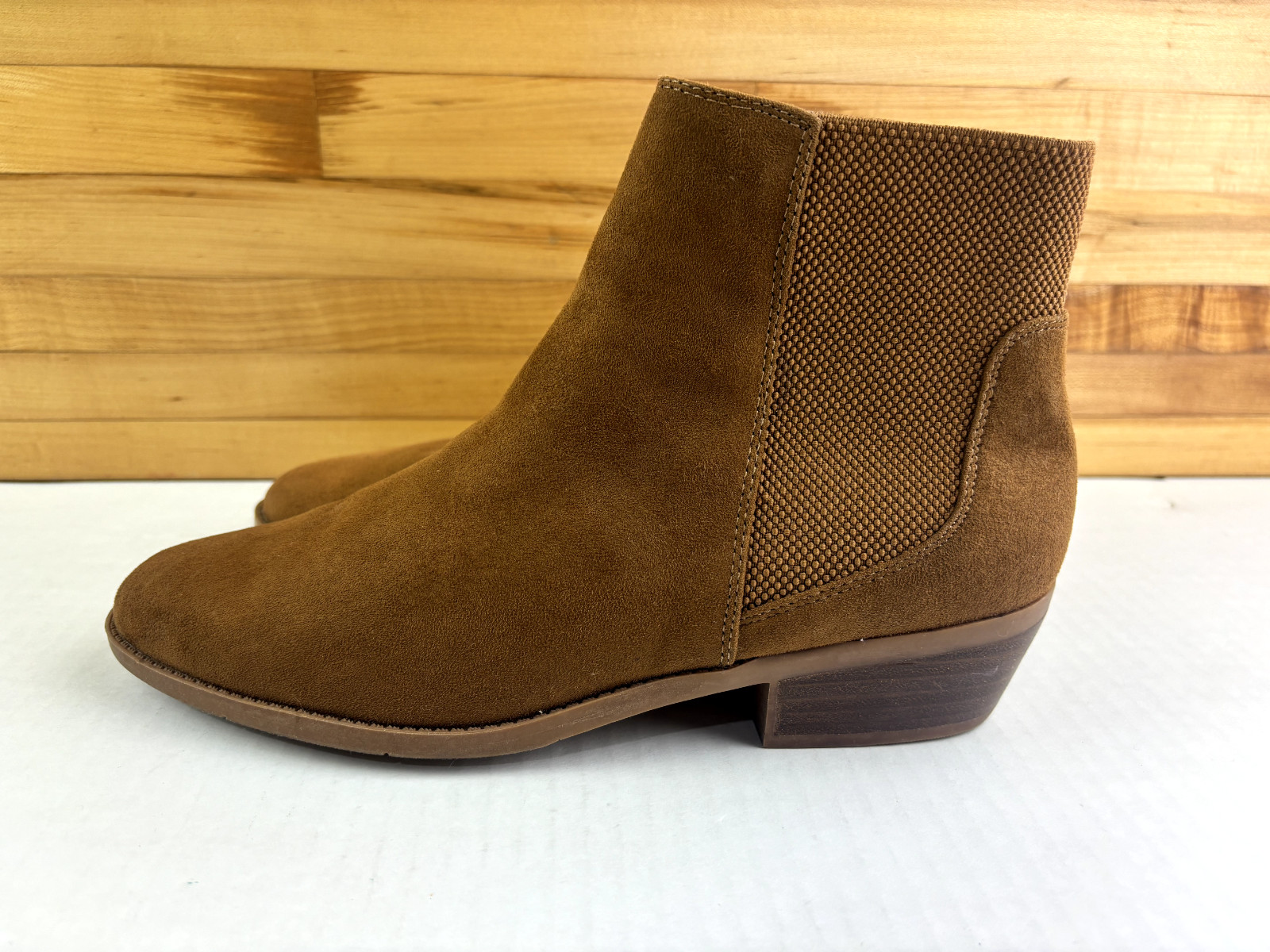 STEVE MADDEN Solid Brown Suede Pull On Ankle Boot… - image 4