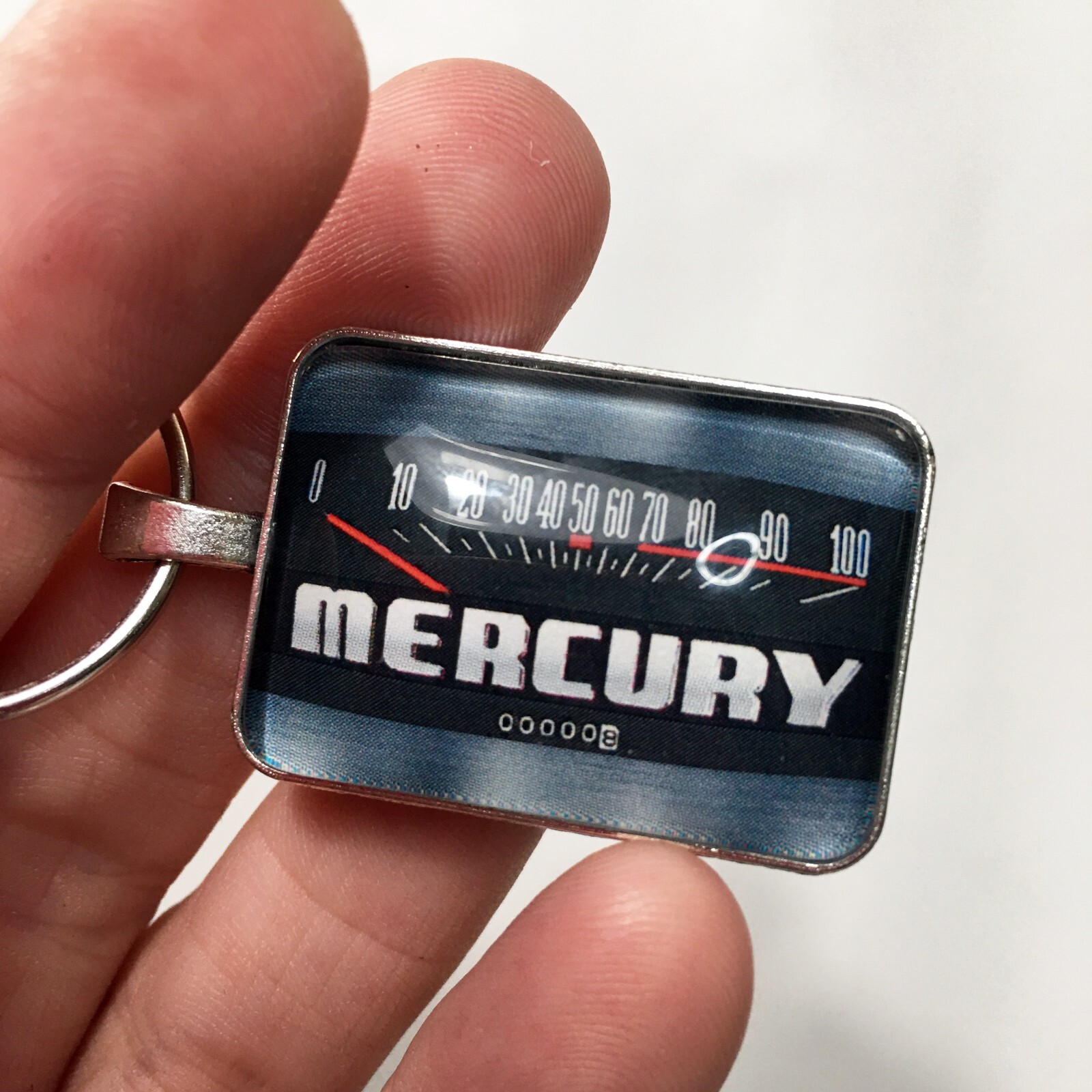 Vintage Mercury M-100 M100 Truck 100 mph Speedometer Keychain 1