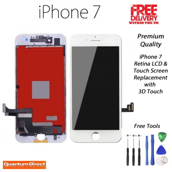 Iphone 7 Retina Lcd & Touchscreen Digitizer Austausch Grade Aaa Uk Post Weiß-image