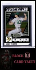2022 Panini Elite Extra Edition #CTO-37 Drew Thorpe College Tickets Optic Holo