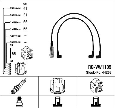 44256 NGK Ignition Cable Kit for VW