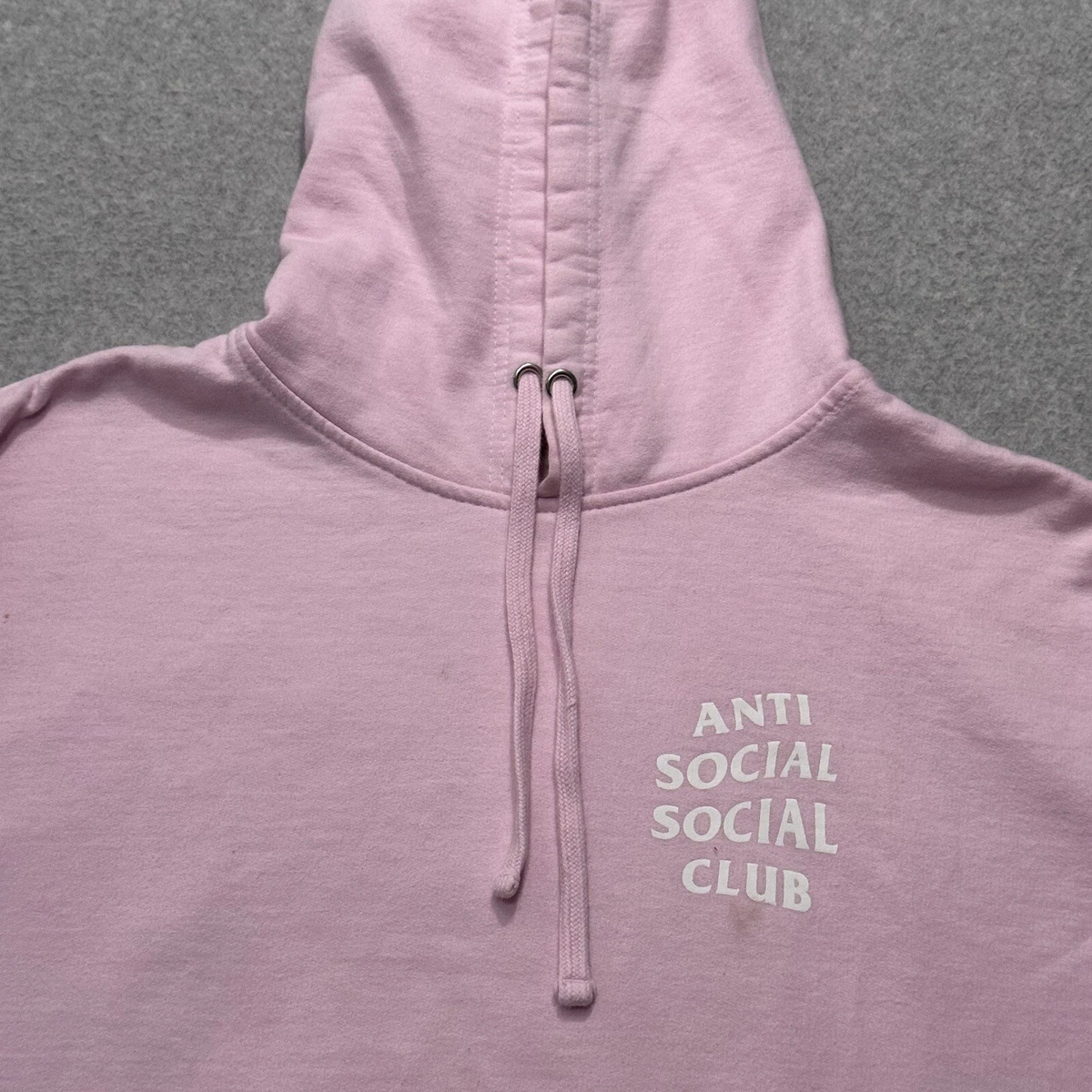 Anti social social club kkoch pink hoodie top