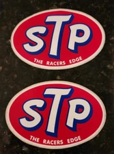 1968 STP 2 VINTAGE THE RACERS EDGE 5" STICKERS NASCAR NHRA PETTY NOS