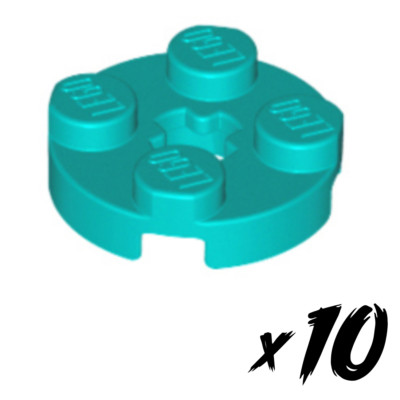 10x LEGO 4032   Platte 2 x 2   plate round   türkis   dark turquoise