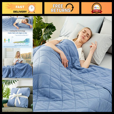 Cooling Throw Blanket 50"x70" for Hot Sleepers, Ultra-Lightweight, Breathable, Q