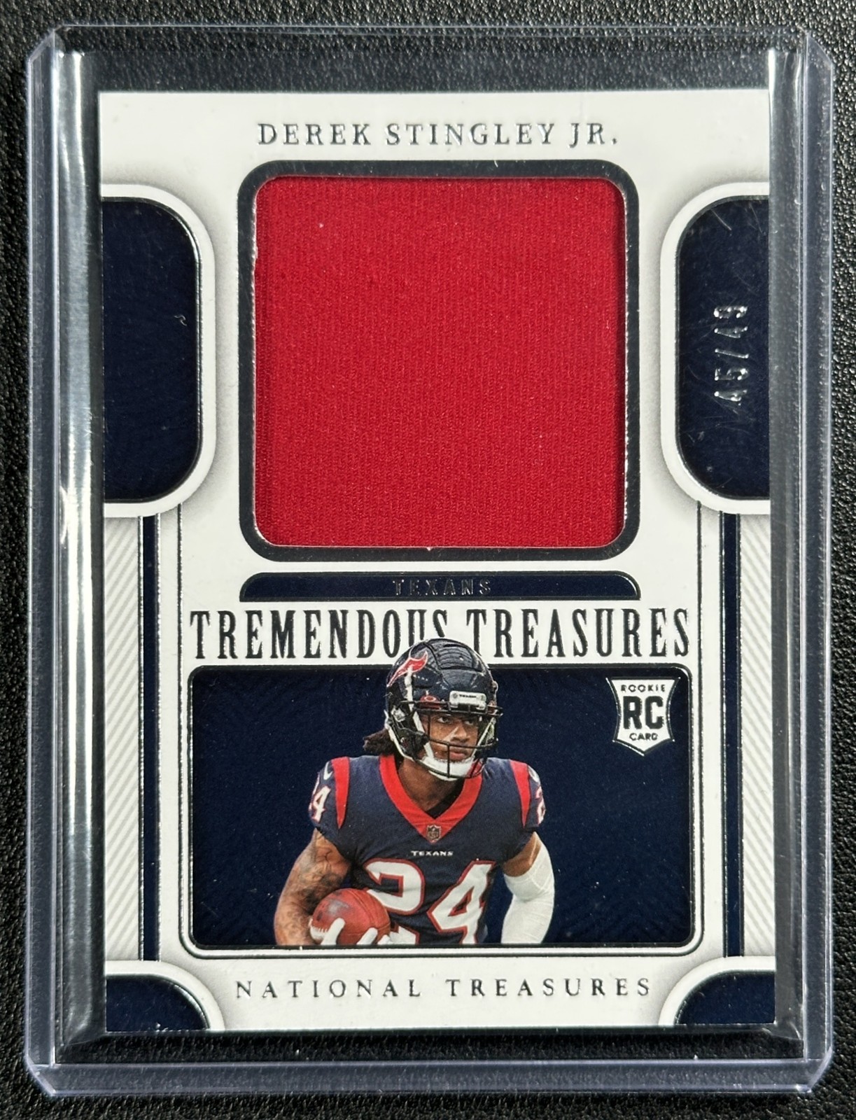 Derek Stingley Jr. Panini National Treasures Tremendous Treasures Rookies Material #DST Base