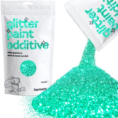 Hemway Glitter Paint Additive Chunky 0.6mm for Emulsion Walls Bedroom Kitchen