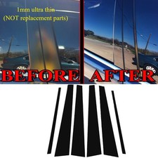 For 2003-2008 Honda Pilot 6pcs Glossy Black Pillar Posts Window Door Trim Covers