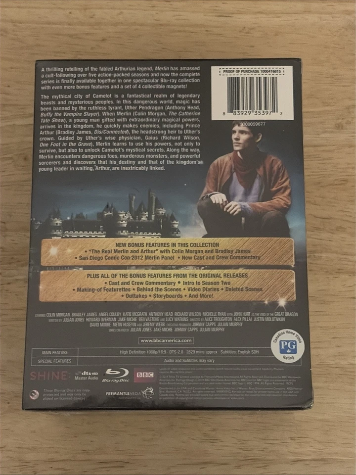 Merlin: The Complete Series (Blu-ray Disc, 2014, 16-Disc Set) Rare & 4 Magnets - Image 2 of 4