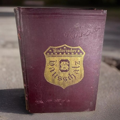 Antique German Book HISTORISCHER HAUSSCHATZ HC Embossed 1889 Laurer & Mattill - Imagen 1 de 20