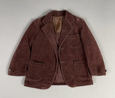 50s VINTAGE San Tone Rockabilly Corduroy Blazer Youth Size Small Maroon