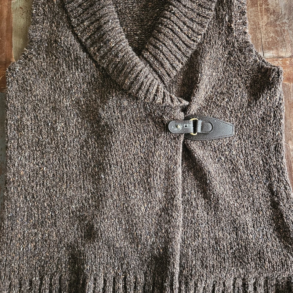 Charter Club Women’s XL Wool Blend Sleeveless Knit Sweater Vest Earthtones NICE - Image 4 of 4