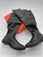 Henry Ferrera Womens Black Knee High Boots Size 10