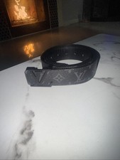 Louis Vuitton Black Belt Monogram leather -size 34-36 No Box