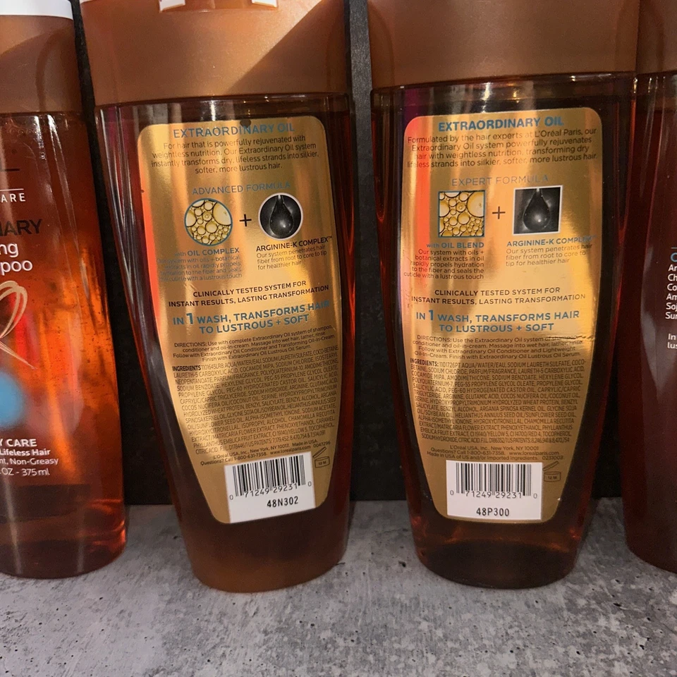 4 Champú Nutritivo Aceite Extraordinario L’oreal Paris Cabello Seco Camelia Elvive Foto 2 de 2