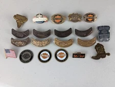 Vintage Lot of 20 Harley Davidson HOG Harley Owners Group Hat Vest Enamel Pins
