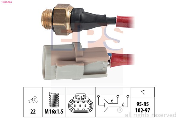 Thermoschalter Temperaturschalter KüHlerlüFter EPS 1.850.665 FüR P10 Nissan W10-image