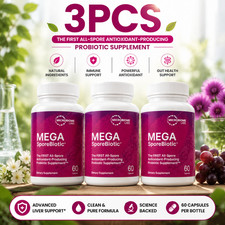 3X BOTTLES Mega Sporebiotic 60 Capsules Micro...