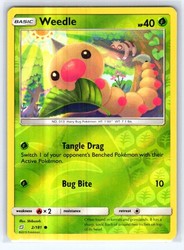 Weedle 2/181 Reverse Holo Common Sun & Moon Team Up