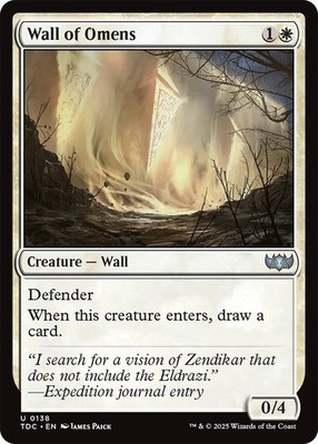 MTG Wall of Omens [Tarkir: Dragonstorm Commander] Near Mint Magic